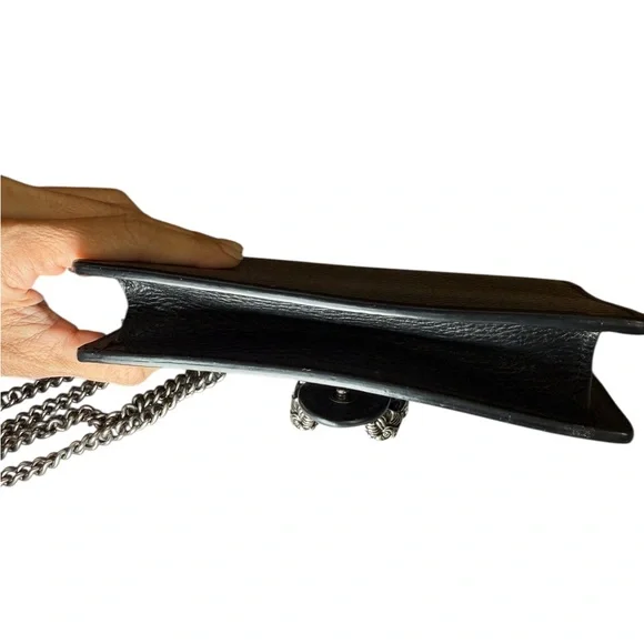 Gucci Dionysus mini bag in blk leather crystal closure crossbody shoulder clutch - Picture 4 of 15